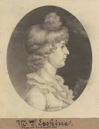 Frances Cadwalader Erskine, by Charles B. J. Févret de Saint-Mémin