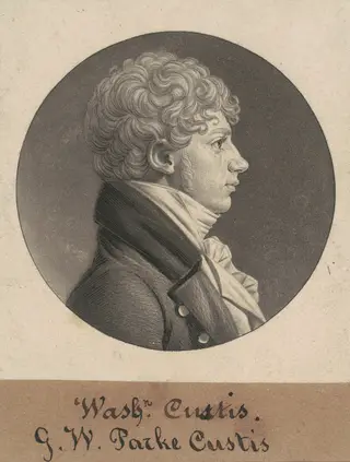 George Washington Parke Custis, by Charles B. J. Févret de Saint-Mémin, 1808
