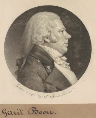 Gerrit Boon, by Charles B. J. Févret de Saint-Mémin