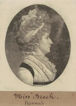 Hannah Breck, by Charles B. J. Févret de Saint-Mémin