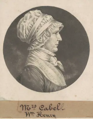 Hannah Carrington Cabell, by Charles B. J. Févret de Saint-Mémin