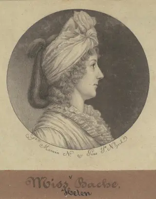 Helena Bache, by Charles B. J. Févret de Saint-Mémin, 1797