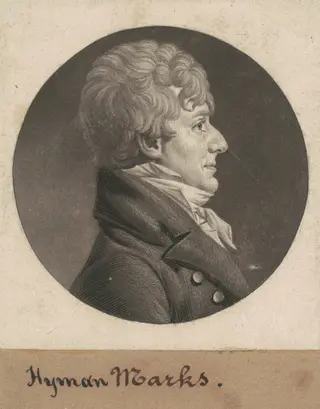 Hyman Marks, by Charles B. J. Févret de Saint-Mémin
