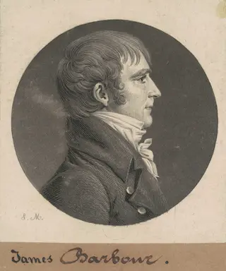James Barbour, by Charles B. J. Févret de Saint-Mémin