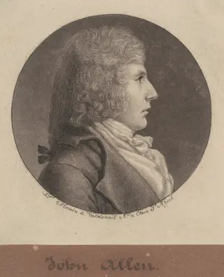 John Allen, by Charles B. J. Févret de Saint-Mémin