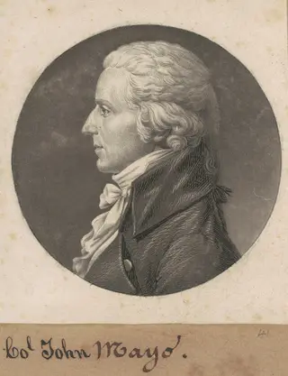 John Mayo II, by Charles B. J. Févret de Saint-Mémin