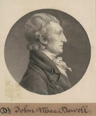 John McDowell, by Charles B. J. Févret de Saint-Mémin