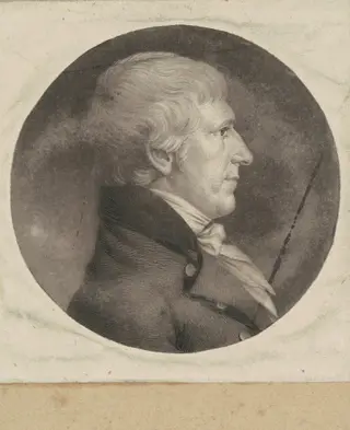 Joseph Barker, by Charles B. J. Févret de Saint-Mémin