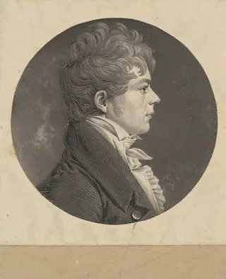 Joseph Clinton, by Charles B. J. Févret de Saint-Mémin