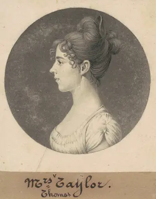 Lucy Harrison Singleton Taylor, by Charles B. J. Févret de Saint-Mémin