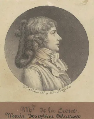 Marie Josephine Delacroix, by Charles B. J. Févret de Saint-Mémin