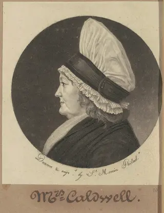 Martha Round Caldwell, by Charles B. J. Févret de Saint-Mémin