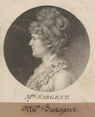Mary Hawley Macintosh Williams Sargent, by Charles B. J. Févret de Saint-Mémin, 1802