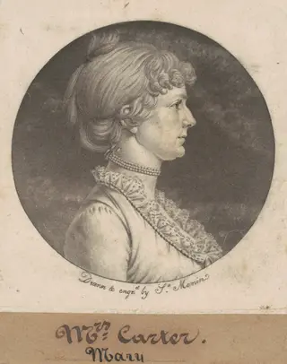 Mary Nelson Carter, by Charles B. J. Févret de Saint-Mémin