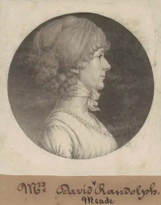 Mary Randolph Randolph, by Charles B. J. Févret de Saint-Mémin