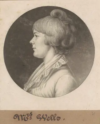 Mary Wright Sonntag Wells, by Charles B. J. Févret de Saint-Mémin