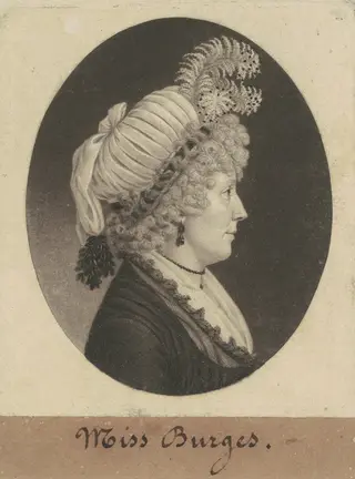 Miss Burges, by Charles B. J. Févret de Saint-Mémin