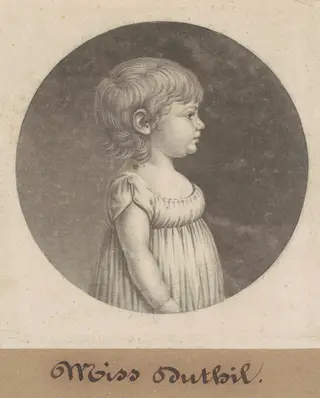 Miss Dutilh, by Charles B. J. Févret de Saint-Mémin
