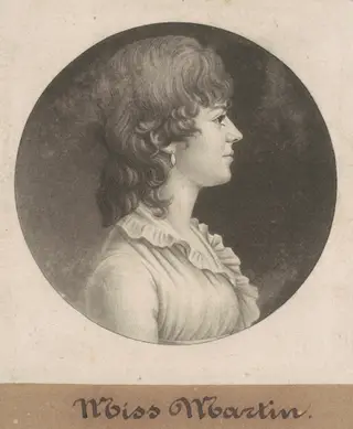 Miss Martin, by Charles B. J. Févret de Saint-Mémin