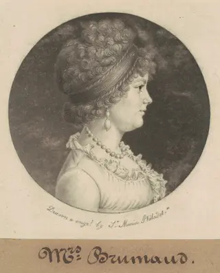 Mrs. Brumaud, by Charles B. J. Févret de Saint-Mémin