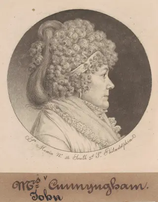 Mrs. Cunnyngham, by Charles B. J. Févret de Saint-Mémin