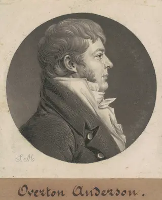 Overton Anderson, by Charles B. J. Févret de Saint-Mémin