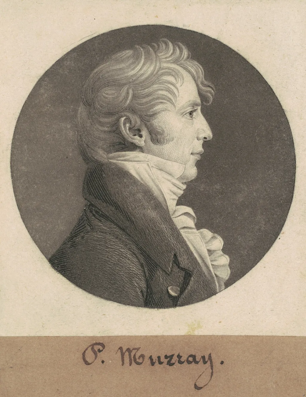 Philip Norborne Nicholas, by Charles B. J. Févret de Saint-Mémin, ink, 1808
