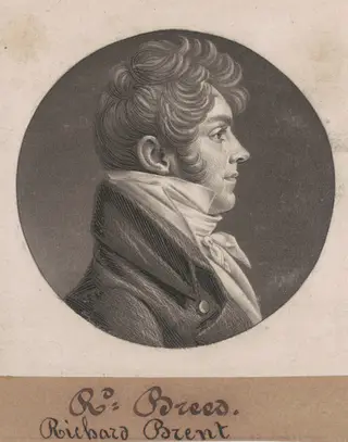 Richard Brent, by Charles B. J. Févret de Saint-Mémin