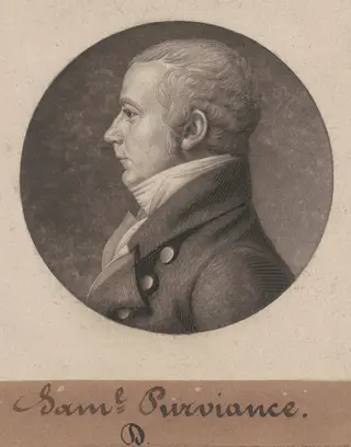 Samuel Dinsmore Purviance, by Charles B. J. Févret de Saint-Mémin