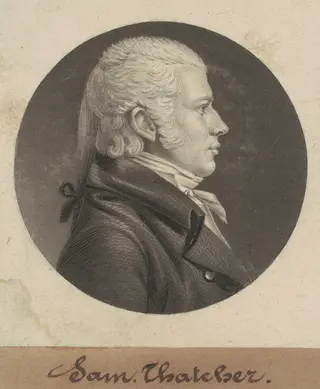 Samuel Thatcher, by Charles B. J. Févret de Saint-Mémin