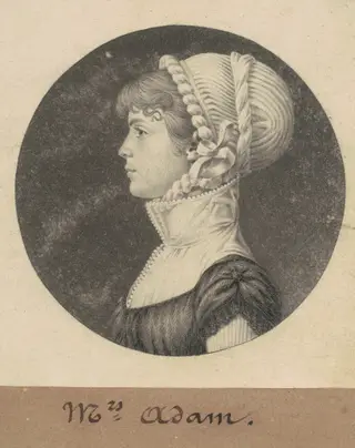 Sarah Eve Adams, by Charles B. J. Févret de Saint-Mémin