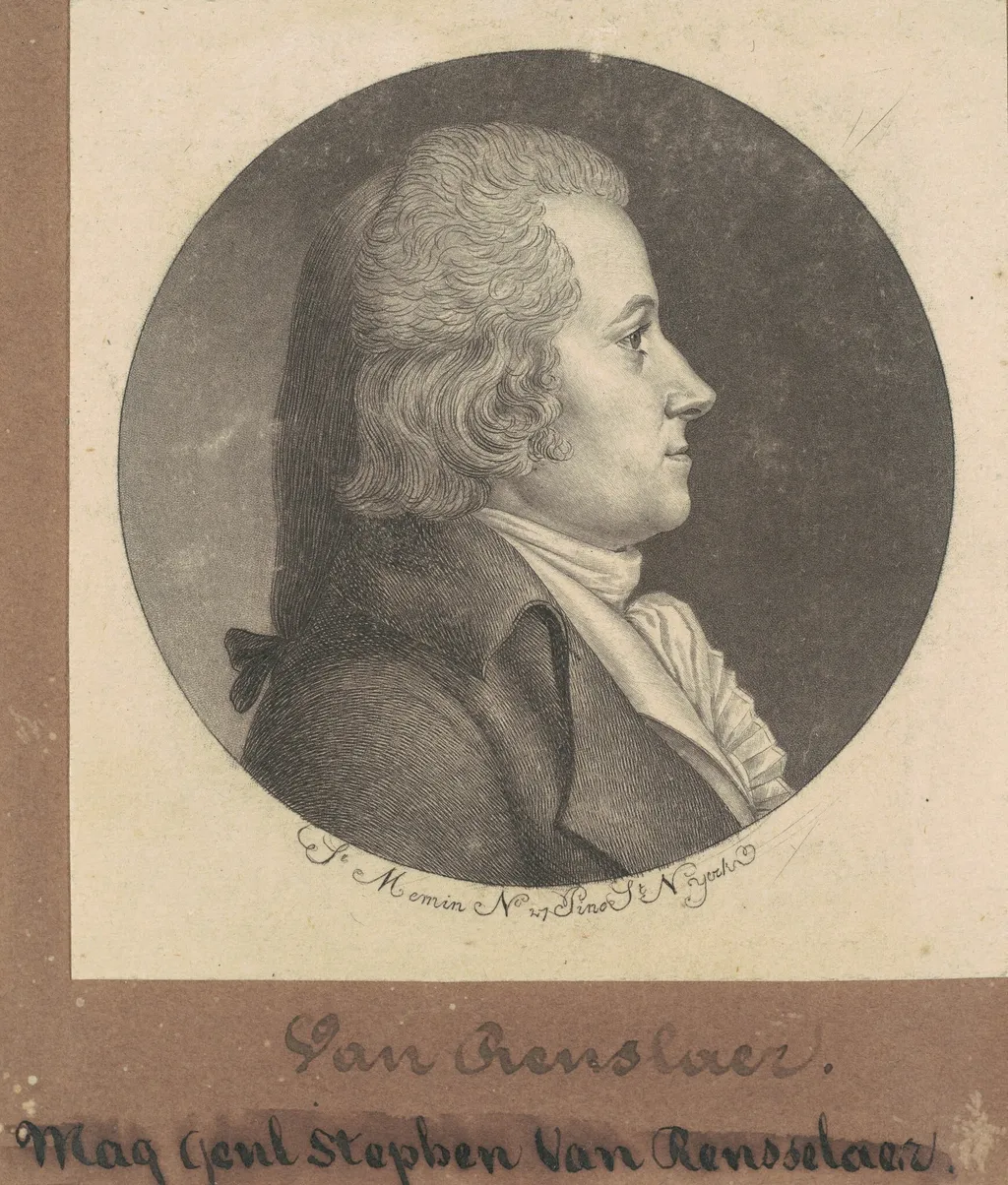 Stephen Van Rensselaer, by Charles B. J. Févret de Saint-Mémin, ink, 1797