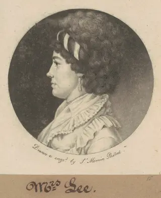 Temperance Hedge Lee, by Charles B. J. Févret de Saint-Mémin