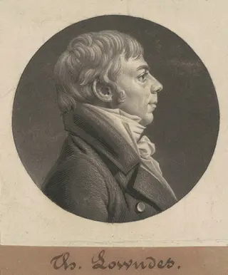 Thomas Lowndes, by Charles B. J. Févret de Saint-Mémin