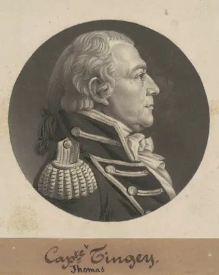 Thomas Tingey, by Charles B. J. Févret de Saint-Mémin