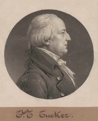 Thomas Tudor Tucker, by Charles B. J. Févret de Saint-Mémin