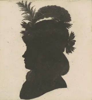 Unidentified Female Silhouette, by Charles B. J. Févret de Saint-Mémin