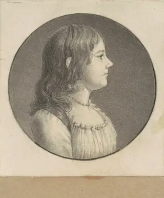 Unidentified Young Woman, by Charles B. J. Févret de Saint-Mémin