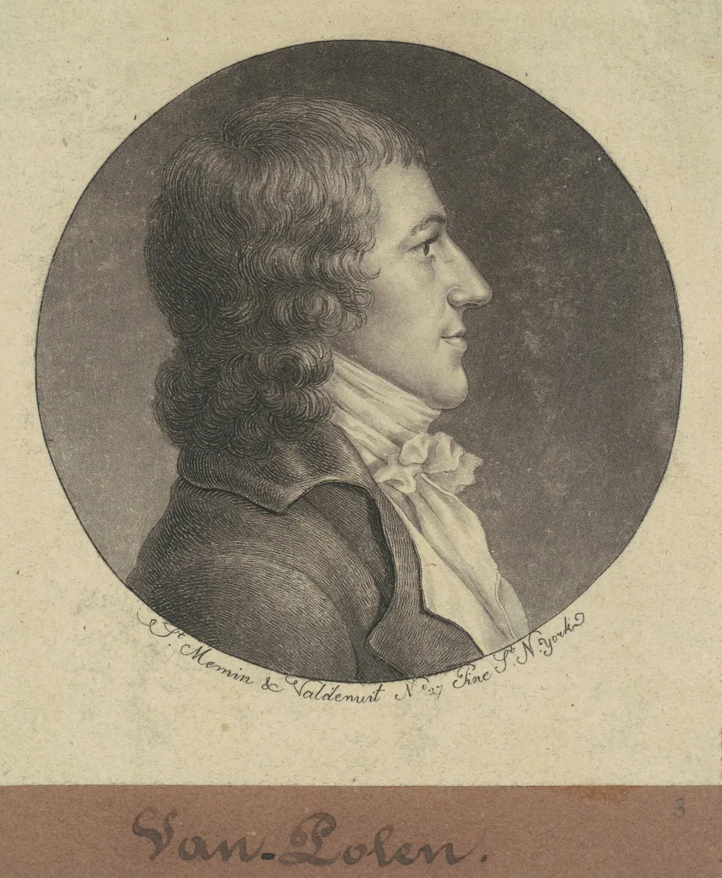 Van Polen, by Charles B. J. Févret de Saint-Mémin, ink, 1796
