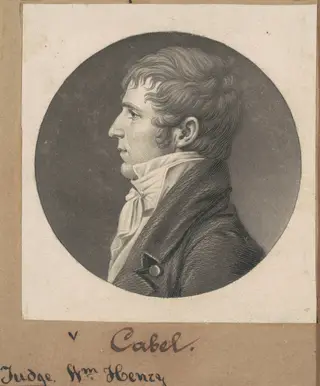 William H. Cabell, by Charles B. J. Févret de Saint-Mémin