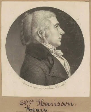 William Henry Harrison, by Charles B. J. Févret de Saint-Mémin