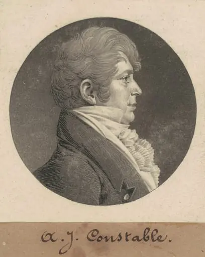 A. J. Constable, by Charles Balthazar Julien Févret de Saint-Mémin