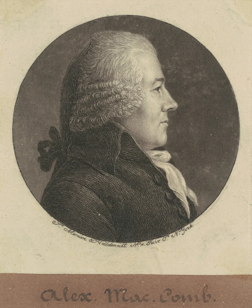 Alexander Macomb, by Charles Balthazar Julien Févret de Saint-Mémin, ink, 1796