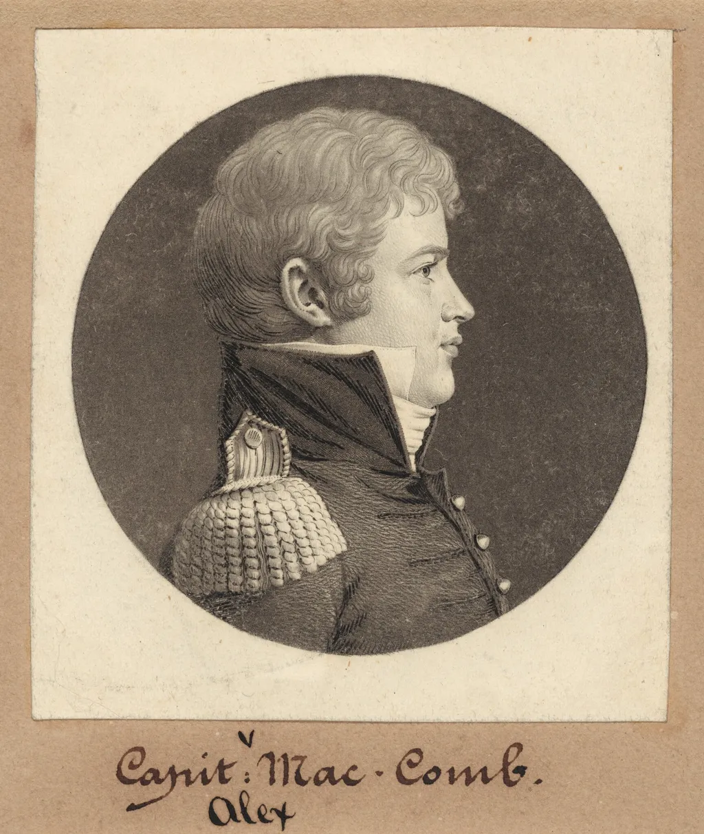 Alexander Macomb, Jr., by Charles Balthazar Julien Févret de Saint-Mémin, ink, 1809