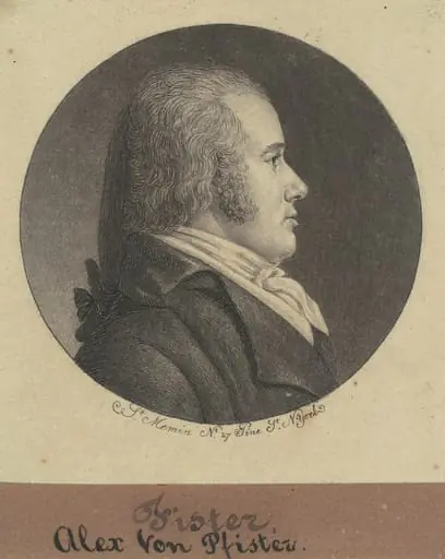 Alexander von Pfister, by Charles Balthazar Julien Févret de Saint-Mémin