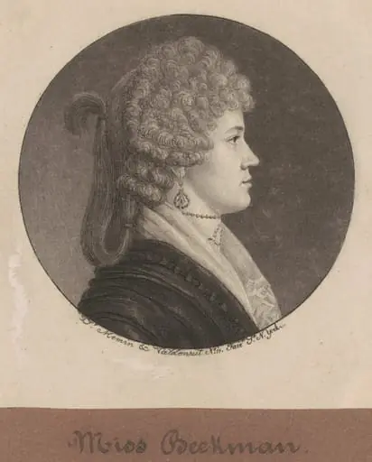 Ann Beekman, by Charles Balthazar Julien Févret de Saint-Mémin