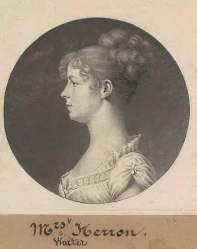 Ann Plume Herron, by Charles Balthazar Julien Févret de Saint-Mémin