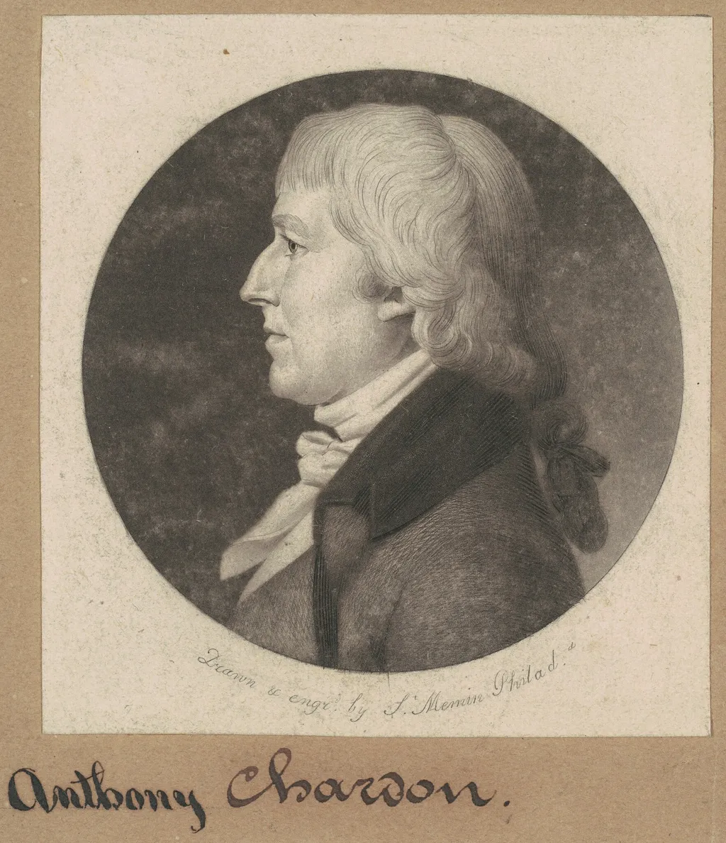 Anthony Chardon, by Charles Balthazar Julien Févret de Saint-Mémin, ink, 1800
