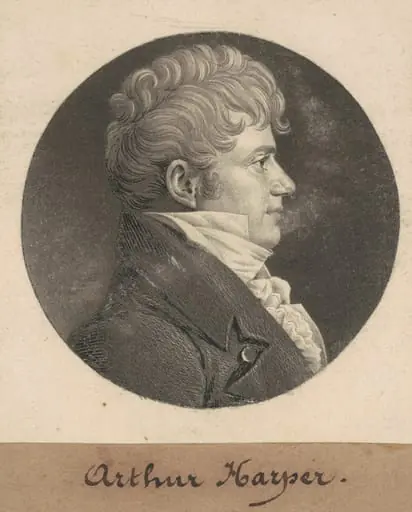 Arthur Harper, by Charles Balthazar Julien Févret de Saint-Mémin