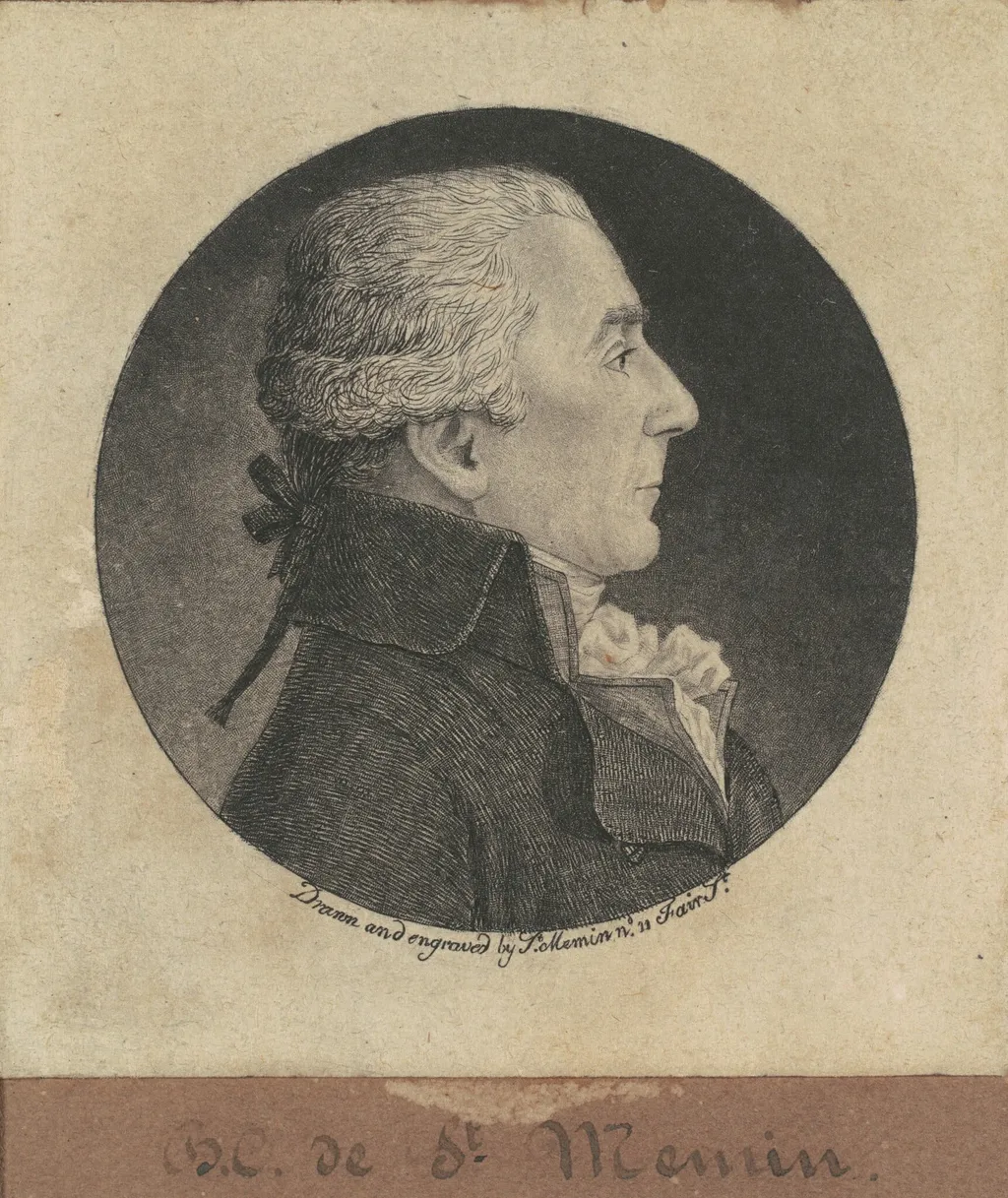 Bénigne-Charles Févret de Saint-Mémin, by Charles Balthazar Julien Févret de Saint-Mémin, ink, 1796